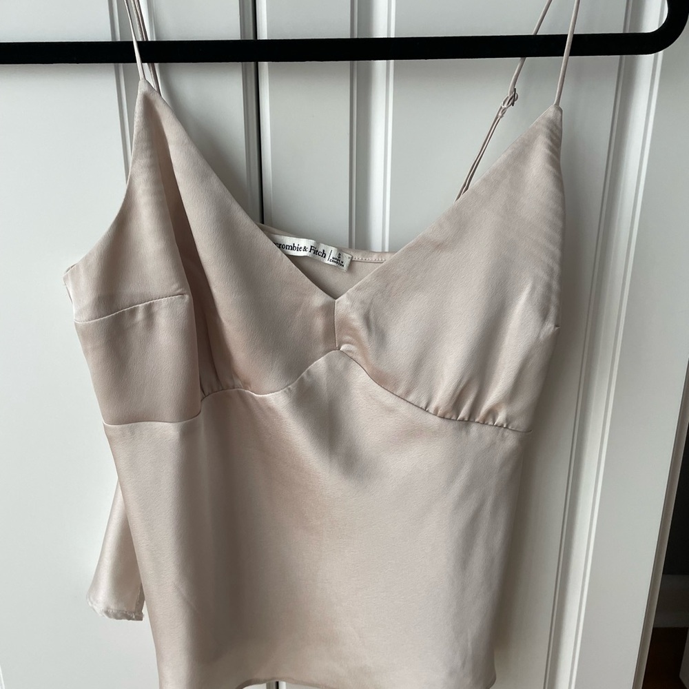 Abercrombie Cream Satin Camisole size small